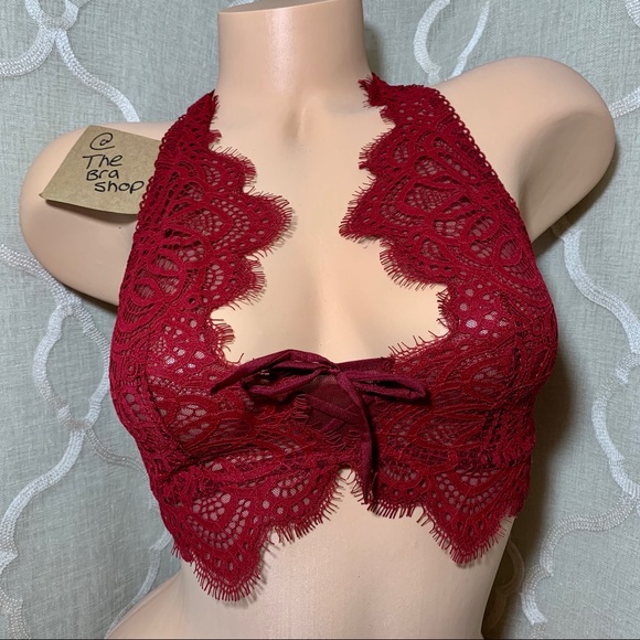 Victoria's Secret Other - Victoria’s Secret Lace Up Bralette Red XS